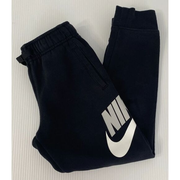 NIKE Black  Athletic Joggers Boys Sweatpants, Kids L (6/7yrs), Fleece Lined - Picture 3 of 10